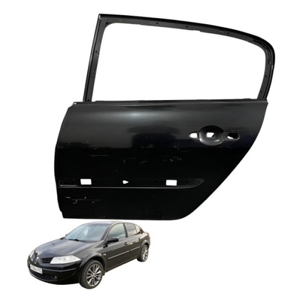 Porta Traseira Esquerda Renault Megane 2007 2008 2009 2011 Traseira Esquerdo Preto