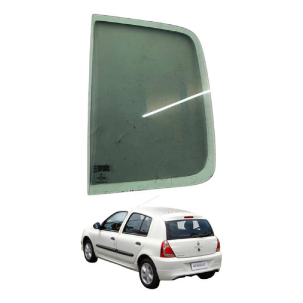Vidro Fixo Porta Traseira Esquerda Clio Hatch 2013 2014 2015