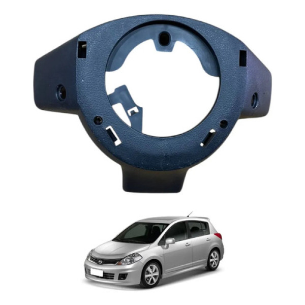 Moldura Volante Nissan Tiida Livina 2009 2010 2011 2012 2013 Preto Liso