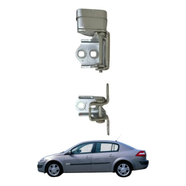 Par Dobradicas Porta Tras Esquerda Megane 2007 2008 2009