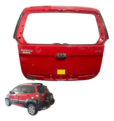 Tampa Traseira Fiat Idea Adventure 2011 2012 2014 2016 A Vermelho