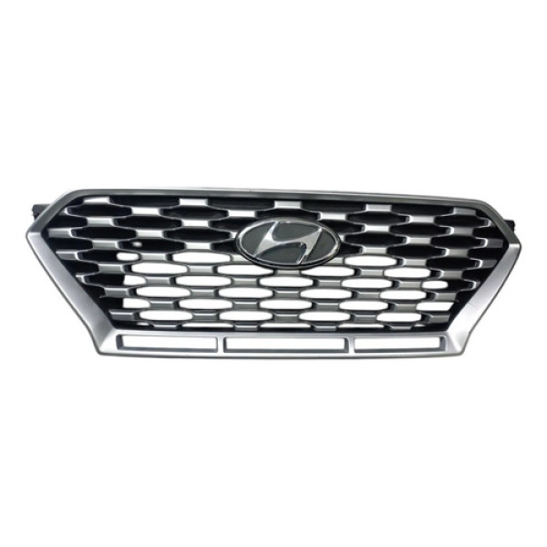 Grade Dianteira Hyundai Creta Friso Cromado 2021 A 2023 Cinza Fosco