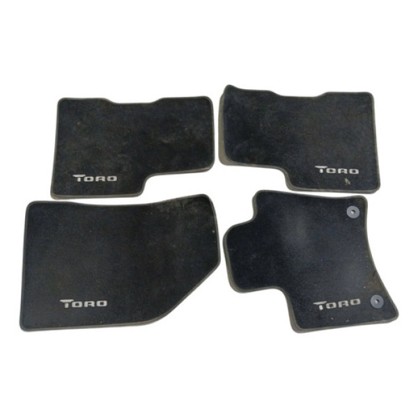 Jogo De Tapetes Carpete Fiat Toro Volcano 2019 2020 Preto