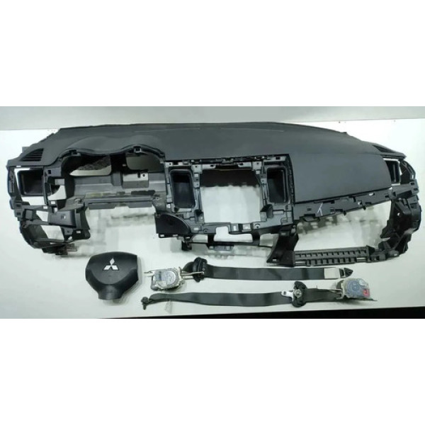 Kit Airbag Mitsubishi Lancer 2016 2017 2018 Sem Módulo Preto