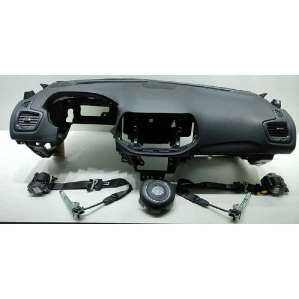Kit Airbag Jeep Compass 2017 2018 2019 2020 2021 Sem Módulo Preto