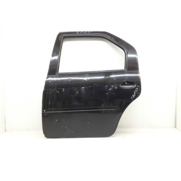 Porta Traseira Esquerda Renault Logan 2008 A 2013 Traseira Esquerdo Preto