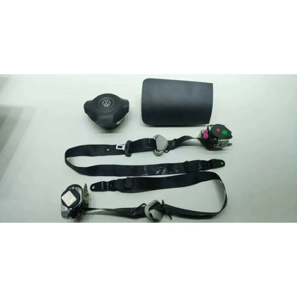 Kit Airbag Vw Fox Spacefox 2014 2015 2016 Sem Módulo Cinza Cinza