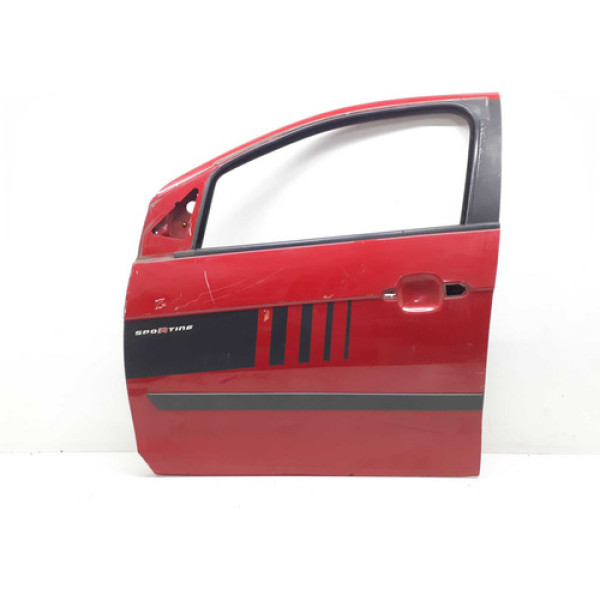 Porta Dianteira Esquerda Fiat Palio Punto 2012 A 2018 Dianteira Esquerdo Vermelho