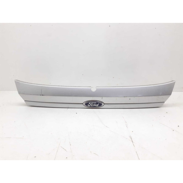 Aplique Tampa Traseira Ford New Fiesta 2013 A 2018 Prateado