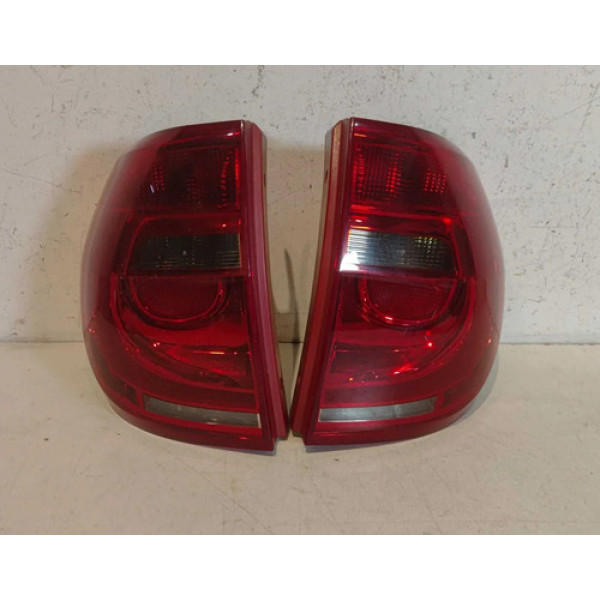 Par De Lanternas Volkswagen Fox 2010 2011 2012 2013 2014 Ambos Lados Vermelho