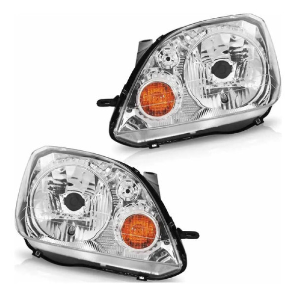 Par Farol Fiesta 2003 2004 2005 2006 Cromado Novo Importado Ambos Lados