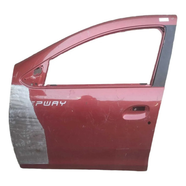 Porta Dianteira Renault Sandero Stepway 2019/2025 L.e Dianteira Esquerdo Vermelho
