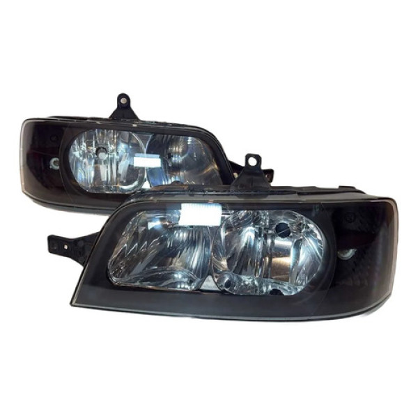 Par Farol Fiat Ducato Boxer Jumper 2005/2016 Mascara Negra Ambos Lados