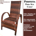 Assento De Jardim Km Móveis & Decor Cadeiras De Junco Com Mesinha Amêndoa Terracota