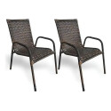 Assento De Jardim Lbx Moveis Junco Cadeira De Junco Romana Lbx Marrom-escuro