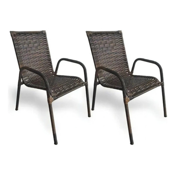 Assento De Jardim Lbx Moveis Junco Cadeira De Junco Romana Lbx Marrom-escuro