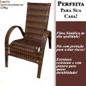 Assento De Jardim Km Móveis & Decor Cadeiras De Junco Com Mesinha Amêndoa Chocolate
