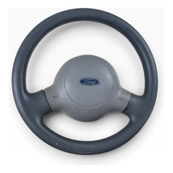 Volante Motorista Central Buzina Ford Ka Fiesta 2000-2010 Cinza