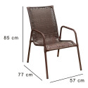 Assento De Jardim Comprelar Cadeira Premium Junco Luxo Eventos Moderno Varanda Aço Junco