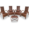 Assento De Jardim Km Móveis & Decor Cadeiras De Junco Com Mesinha Tabaco