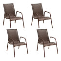 Assento De Jardim Comprelar Cadeira Premium Junco Luxo Eventos Moderno Varanda Aço Junco