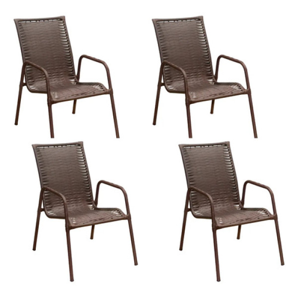 Assento De Jardim Comprelar Cadeira Premium Junco Luxo Eventos Moderno Varanda Aço Junco