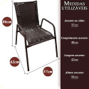 Assento De Jardim Km Móveis & Decor Cadeira De Jardim Cadeira Area Kit 2 Cadeiras De Varanda Tabaco
