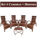 Assento De Jardim Km Móveis & Decor Cadeiras De Junco Com Mesinha Tabaco