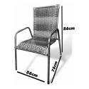 Assento De Jardim Lbx Moveis Junco Cadeira De Junco Romana Lbx Marrom-escuro