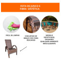 Cadeira De Jardim Sintetico Sacada Resistente Externa Espaguete. Cadeira Amêndoa