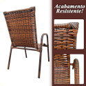Assento De Jardim Km Móveis & Decor Cadeira De Jardim Cadeira Area Kit 2 Cadeiras De Varanda Amêndoa Claro