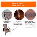 Cadeira De Jardim Sintetico Sacada Resistente Externa Espaguete. Cadeira Amêndoa