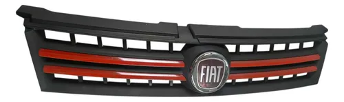 Grade Emblema Para Choque Dianteiro Fiat Stilo 2008/2011 Preto Fosco