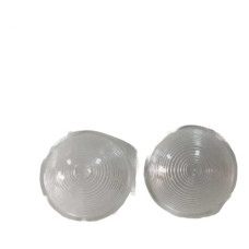 Kit 3 Lente 90mm Lanterna Lateral Carreta Cristal Caminhao Branco