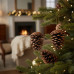 Pinha Natural Enfeite Decoração Arvore Natal Marrom-escuro Marron
