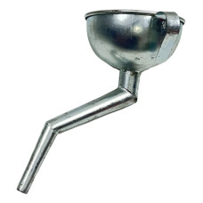 Funil Duas Curvas Ferro Galvanizado 310mm Prateado