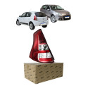 Lanterna Renault Sandero 2012 2013 2014 Com Borda Vermelha Esquerdo/motorista Vermelho