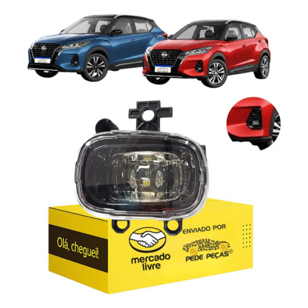 Farol Milha Auxiliar Cibie Kicks 2022 23 24 2025 Com Led Le Cristal