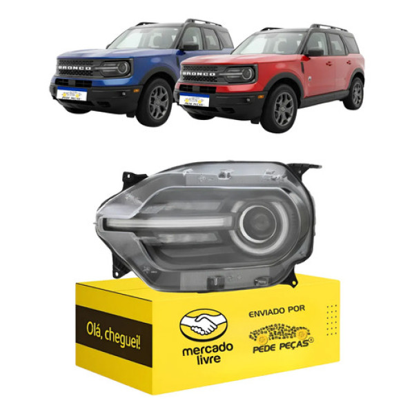 Farol Ford Bronco Sport 2021 2022 2023 2024 2025 Novo L.e Esquerdo/motorista