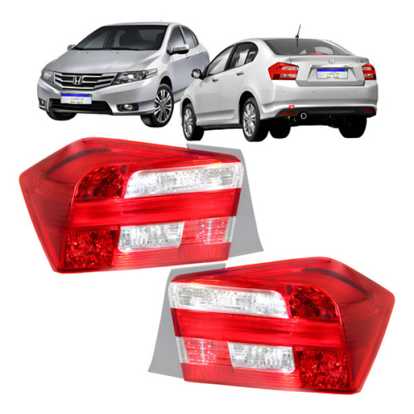 Lanterna Honda City 2013 2014 Traseira Novo Par Direito Vermelho