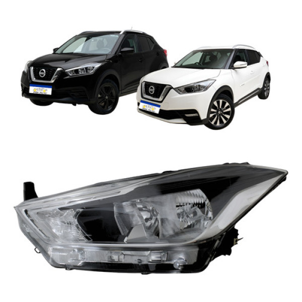 Farol Esquerdo Nissan Kicks 2017 2018 2019 A 2021 Com Led   Esquerdo/motorista