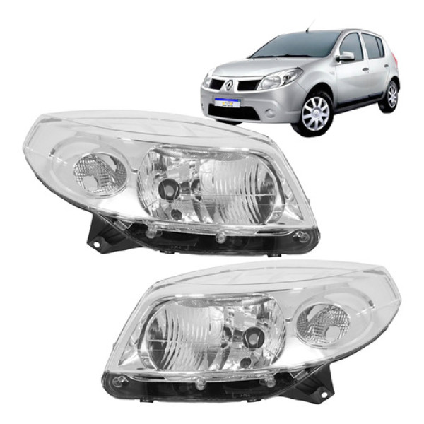 Par Farol Renault Sandero 2008 2009 2010 2011 Novo Direito