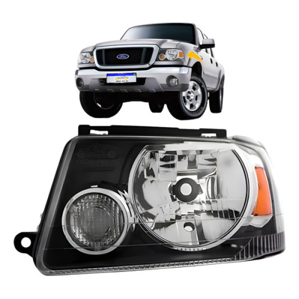 Farol Ford Ranger 2005 2006 2007 2008 2009 Novo Le Esquerdo