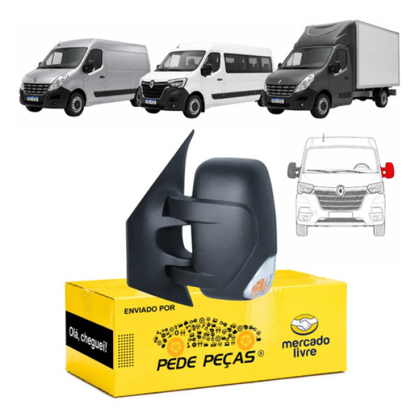 Retrovisor Elétrico Renault Master 2014 A 2026 Chassi Le