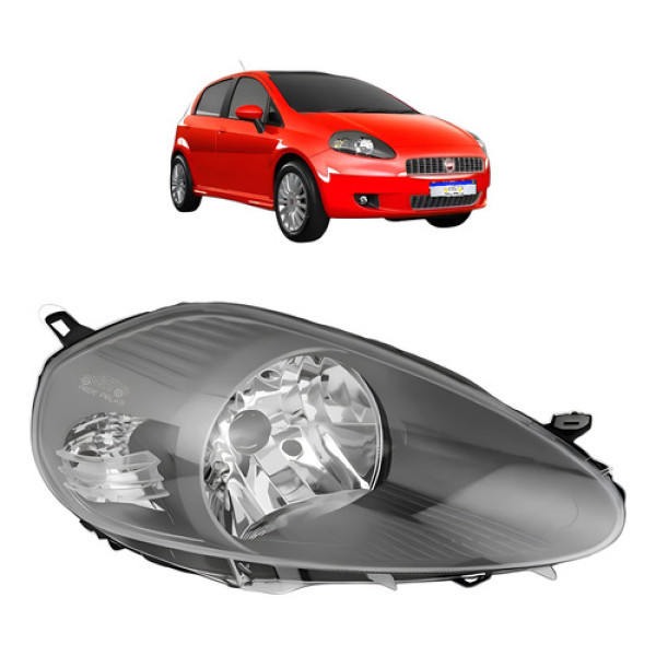 Farol Fiat Punto 2007 2008 2009 2010 2011 2012 Novo Direito Direito/passageiro