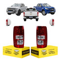 Par Lanterna Sinaleira Gm S10 2012 13 14 A 20 21 22 23 2024 Ambos Lados Vermelho Cristal