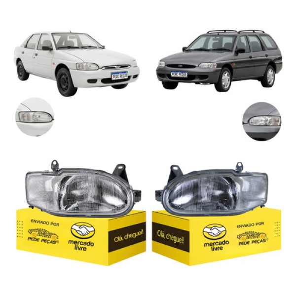 Par Farol Ford Escort 1997 1998 1999 2000 2001 2002 2003 Ambos Lados