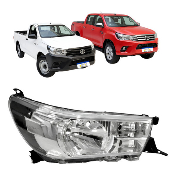 Farol Direito Toyota Hilux 2016 2017 A 2021 Novo Sem Led Direito/passageiro