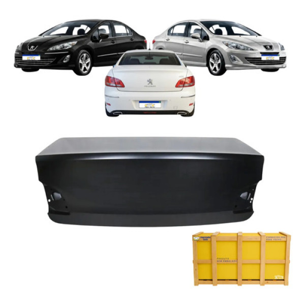 Tampa Traseira Peugeot 408 2011 2012 13 14 15 16 17 18 2019 Preto Liso Para Pintura
