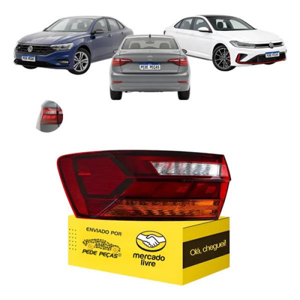 Lanterna Sinaleira Canto Jetta 2018 19 20 A 2026 Full Led Le Esquerdo/motorista Vermelho